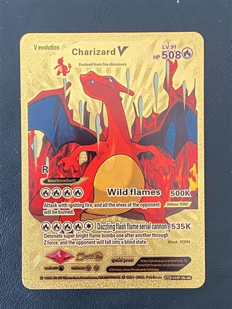 pokemon gold Charizard V card